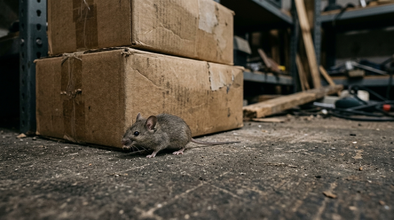 Souris repérée dans une cuisine à Genas avant intervention de dératisation